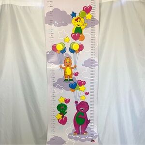 Vintage 2007 Barney and Friends Paper Height Chart NWOT